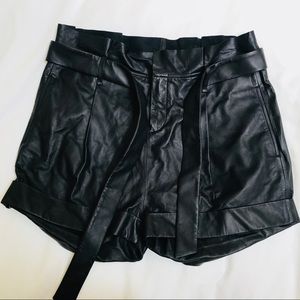 Rag and Bone Leather Shorts